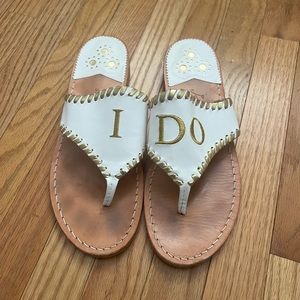 Jack Rogers Embroidered I Do Sandals